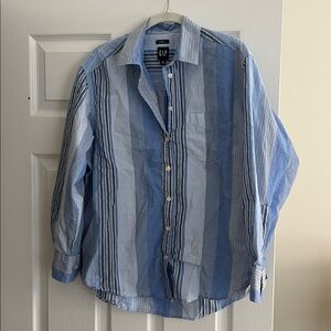 GAP Blue Striped Big Shirt